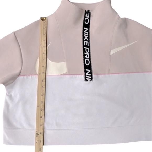 Nike Pro Get Fit Icon Clash Cropped Half-Zip Pullover, Size Medium - Picture 8 of 9